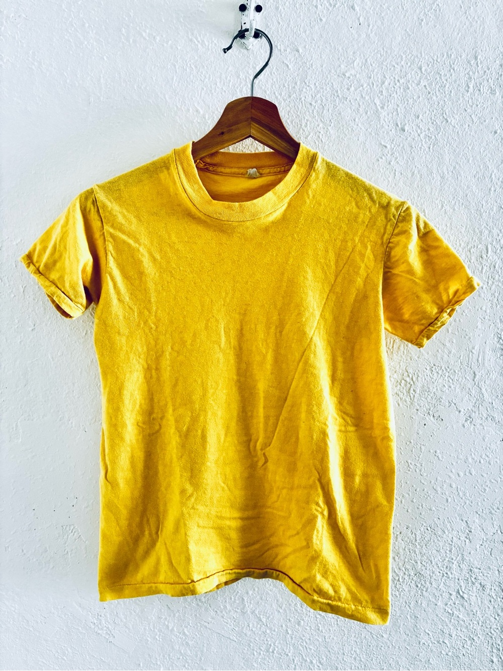Classic 70’s style Yellow Crewneck T-Shirt